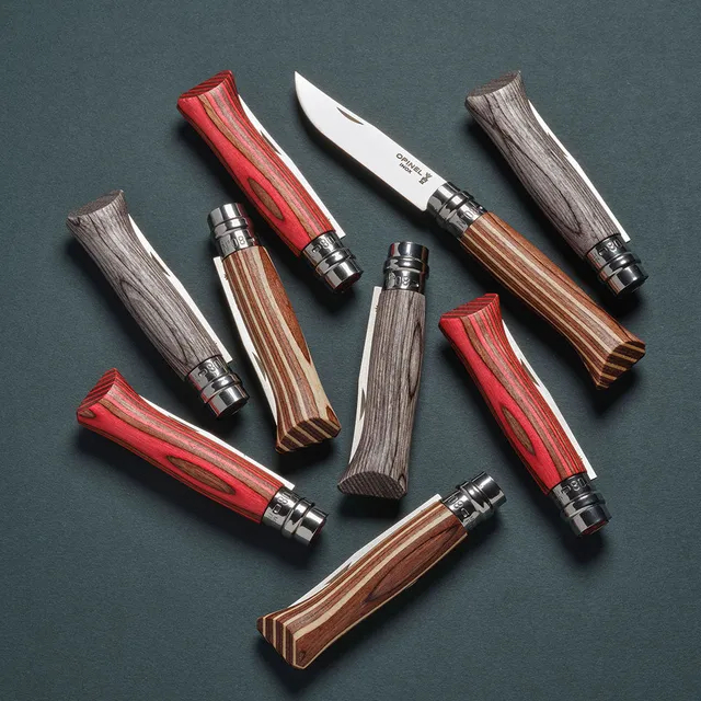 opinel-no-08-laminated-birch-folding-knife image 1