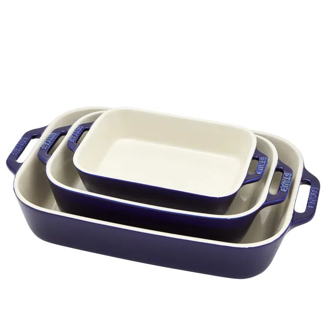 staub-ceramic-3-piece-rectangular-baking-dish-set-dark-blue-nesting-oven-safe image 1