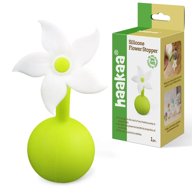 haakaa-flower-stopper-for-manual-breast-pump-100-food-grade-silicone-leak-proof- image 1
