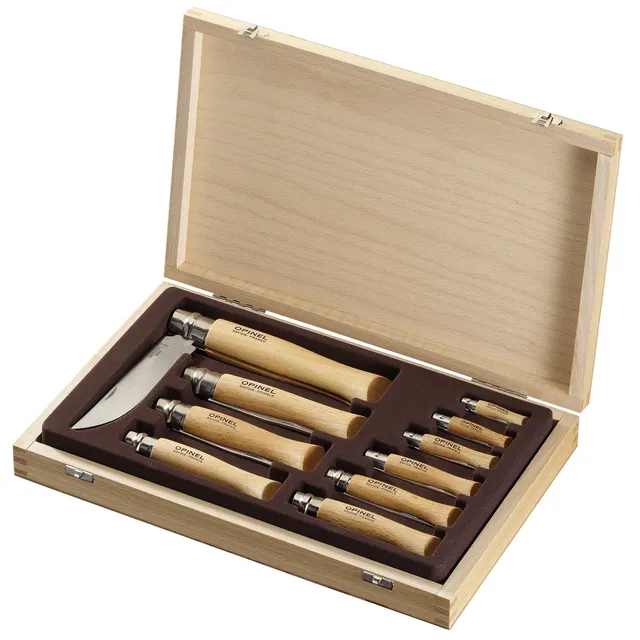 opinel-stainless-steel-folding-knife-collector-set-no-02-no-12 image 1