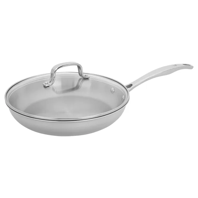 henckels-clad-h3-10-inch-induction-frying-pan-with-lid-stainless-steel-even-heat image 1