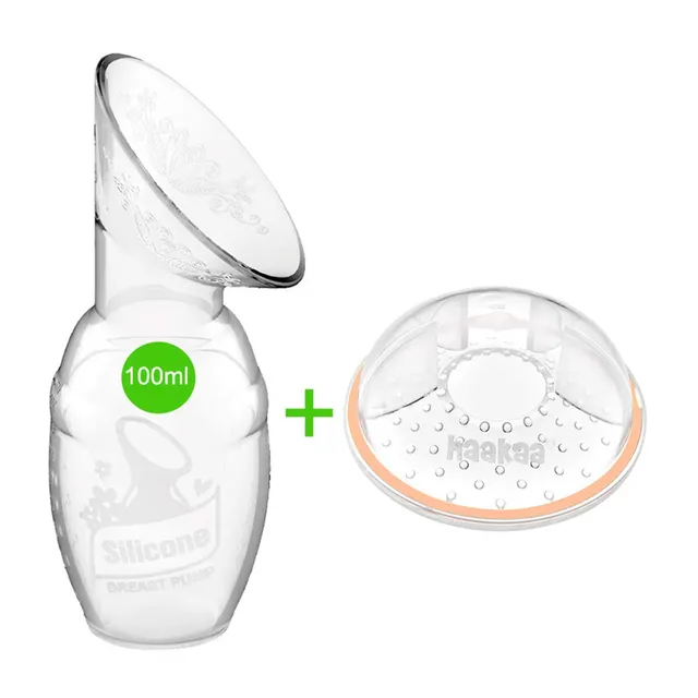 haakaa-manual-breast-pump-with-breast-shell-milk-collector-100-food-grade-silico image 1