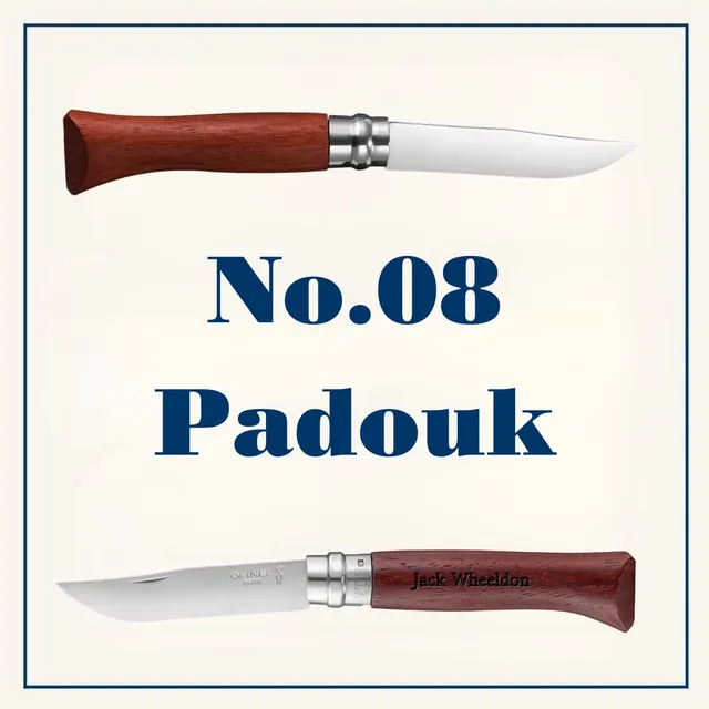 opinel-no-08-stainless-padouk-polished-folding-knife-engraved-gift-bundle-set-of image 1