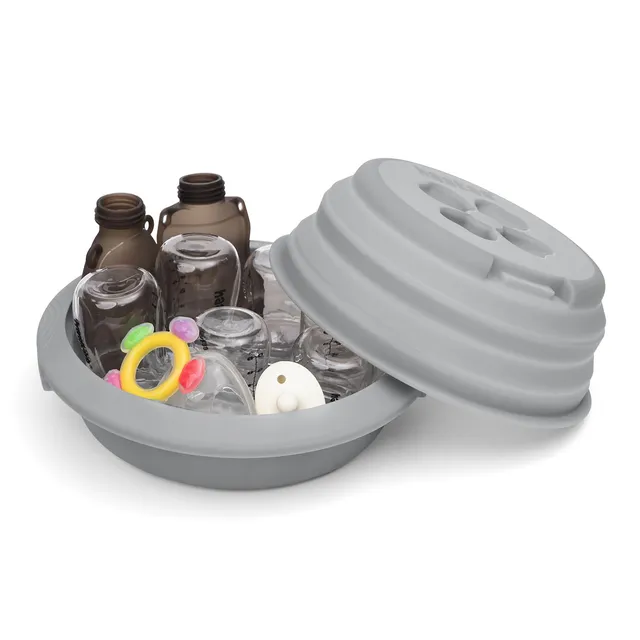 haakaa-multipurpose-silicone-microwave-bottle-sterilizer-steamer-collapsible-foo image 1