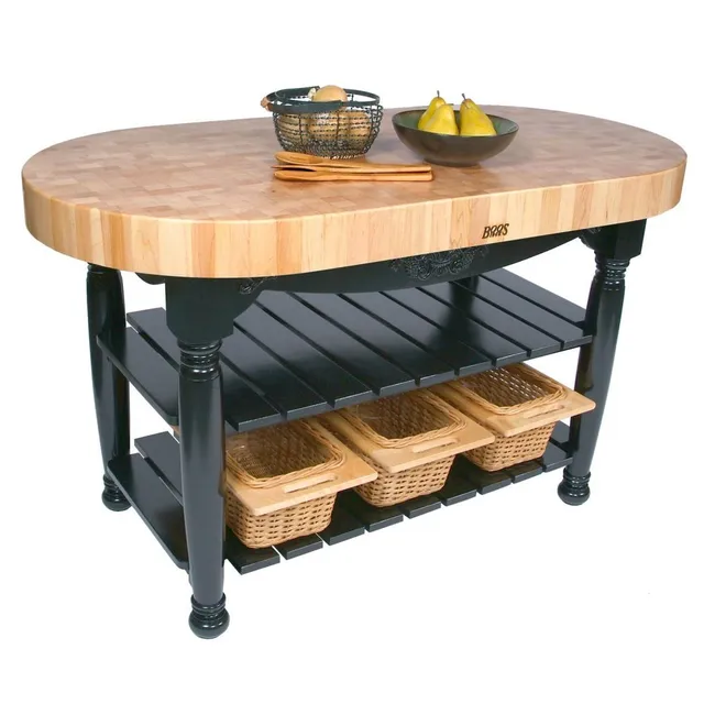 john-boos-american-heritage-harvest-kitchen-island-with-butcher-block-top-60-map image 1