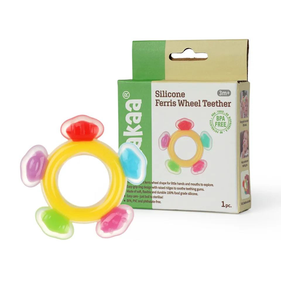 haakaa-silicone-ferris-wheel-teether-freezable-food-grade-silicone-teething-reli image 1