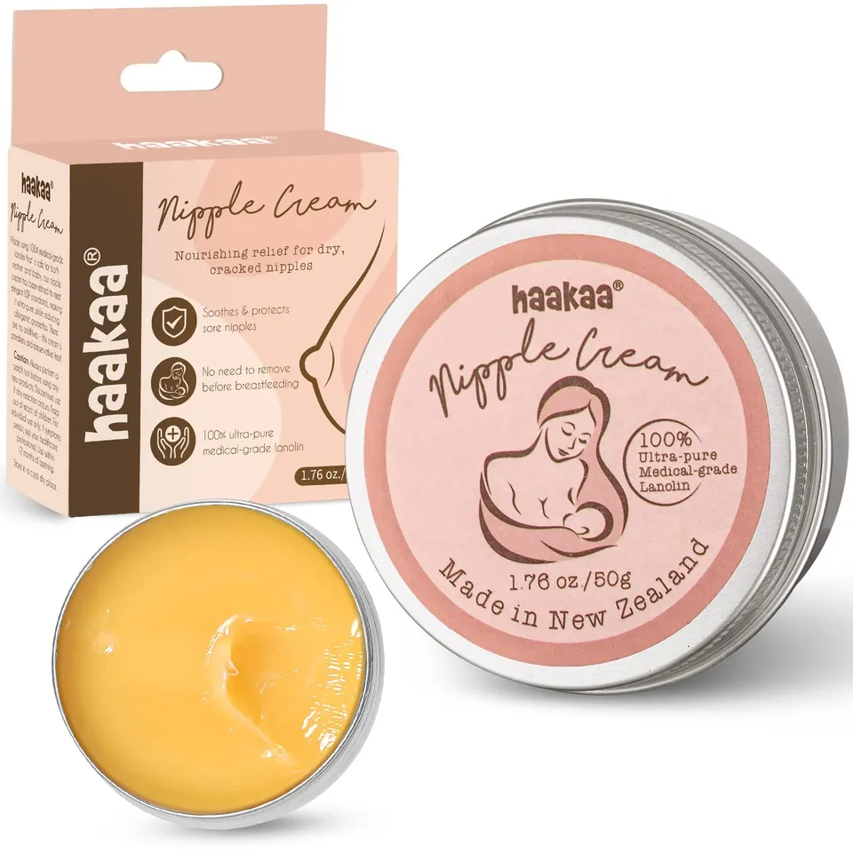 haakaa-lanolin-nipple-cream-1-76-oz-all-natural-breastfeeding-nipple-butter image 1