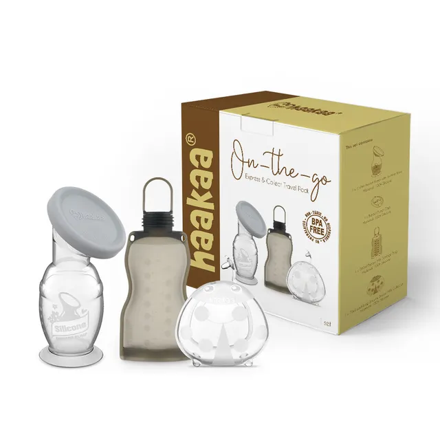 haakaa-express-collect-travel-pack-pack-of-2-5-oz-150ml-gen-2-silicone-breast-pu image 1