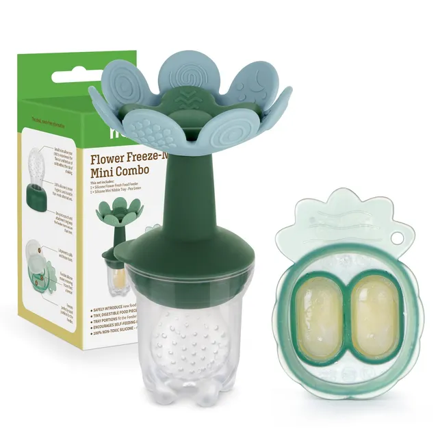 haakaa-flower-baby-fresh-fruit-food-feeder-with-mini-freezer-nibble-tray image 1