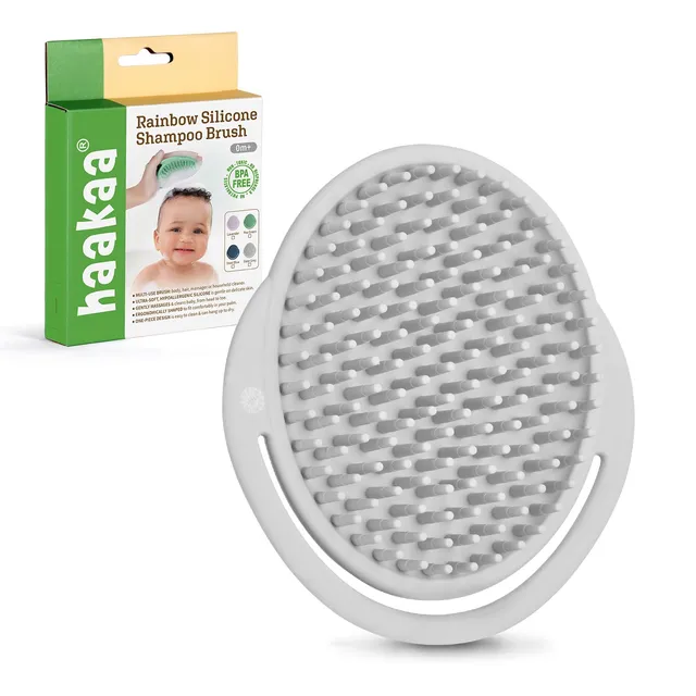 haakaa-baby-cradle-cap-brush-soft-silicone-scalp-massager-for-newborns-toddlers- image 1
