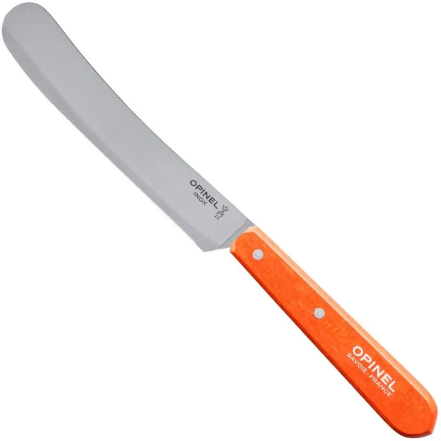 opinel-brunch-spreading-knife-with-micro-serrated-edge-beech-or-orange-hornbeam- image 1