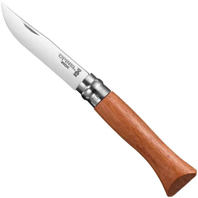 opinel-no-06-padouk-polished-stainless-steel-folding-knife image 1