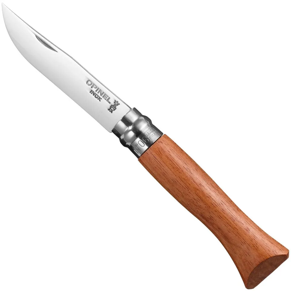 opinel-no-06-padouk-polished-stainless-steel-folding-knife image 1