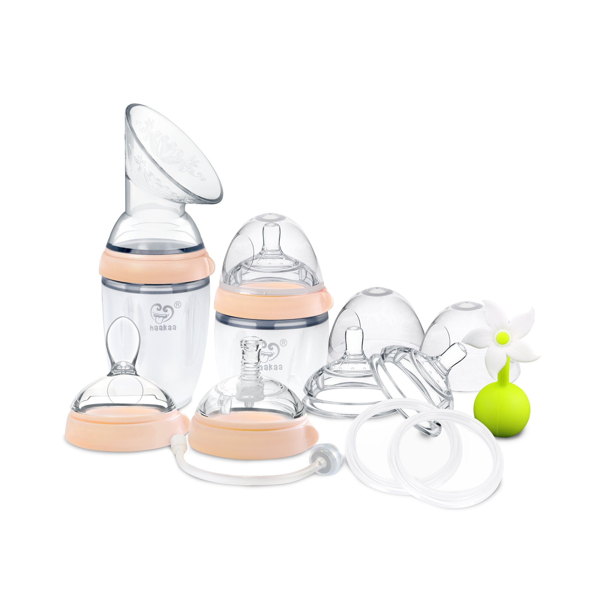 haakaa-gen-3-premium-pack-5-in-1-silicone-pump-bottle-and-feeding-system image 2