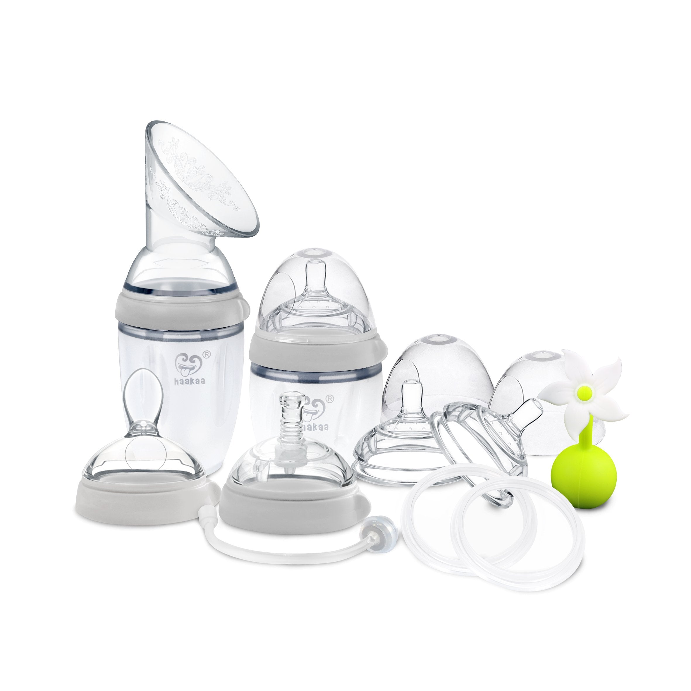 haakaa-gen-3-premium-pack-5-in-1-silicone-pump-bottle-and-feeding-system image 1