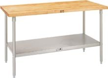 john-boos-sns13-maple-top-work-table-with-stainless-steel-base-and-shelf-36-x-36 image 2