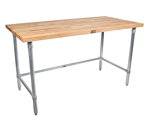 john-boos-jnb01-maple-top-work-table-36-l-x-24-w-x-1-5-thick-galvanized-steel-ba image 3
