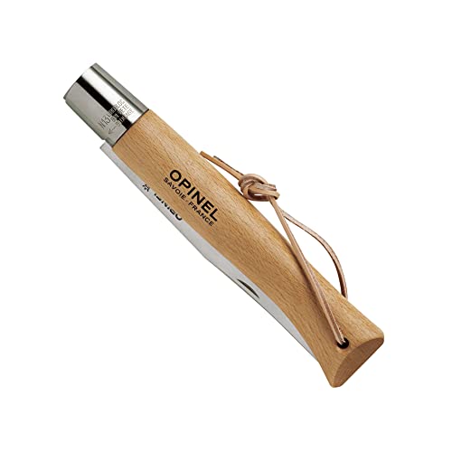 opinel-giant-no-13-stainless-steel-folding-knife-beechwood-handle-largest-opinel image 7