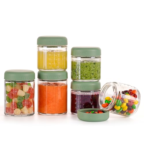 haakaa-reusable-glass-baby-food-storage-jars-with-silicone-lids-6pc-set-4x4oz-2x image 8