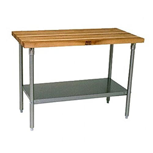 john-boos-jns10-work-table-1-1-2-maple-top-adjustable-undershelf-60-w-x-30-d-gal image 2