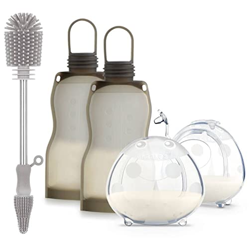 haakaa-ladybug-silicone-milk-collectors-set-with-storage-bags-cleaning-brush-2-x image 7