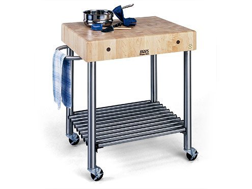 john-boos-30-x-24-maple-worktable-with-stainless-steel-cart image 4