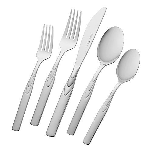 miyabi-henckels-rapture-45-piece-stainless-steel-flatware-set-with-teardrop-desi image 8