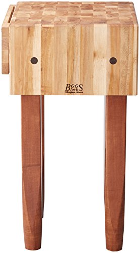 john-boos-pca1-maple-butcher-block-with-knife-holder-cherry-stain-legs-18-x18-x1 image 6