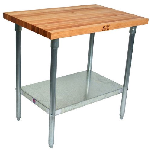 john-boos-hns01-maple-top-work-table-with-galvanized-base-36-x-24 image 2