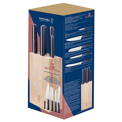 opinel-intempora-5-piece-knife-block-set-beech-wood-block-12c27-swedish-stainles image 7