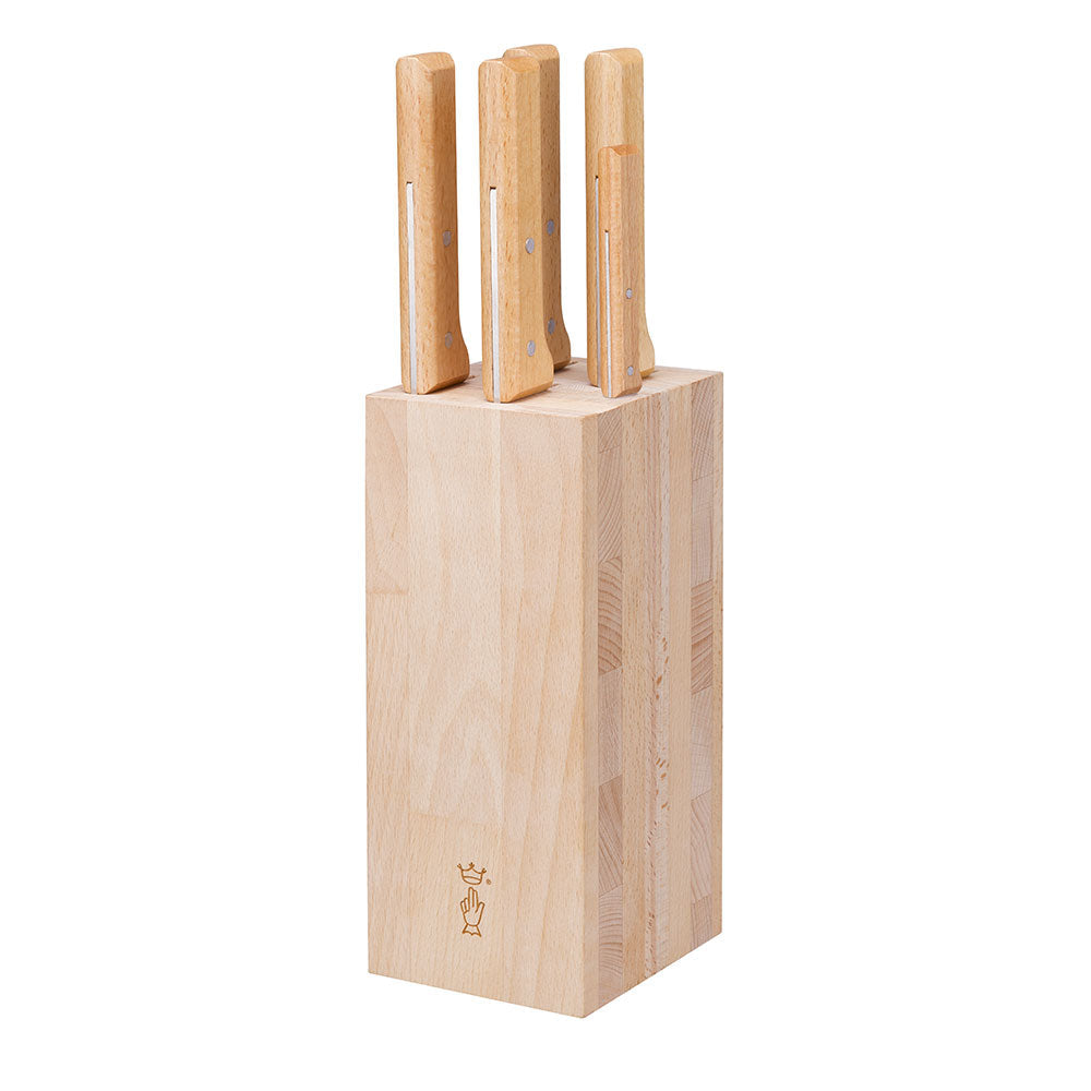 opinel-parallele-5-piece-chef-knife-set-with-beechwood-block image 5