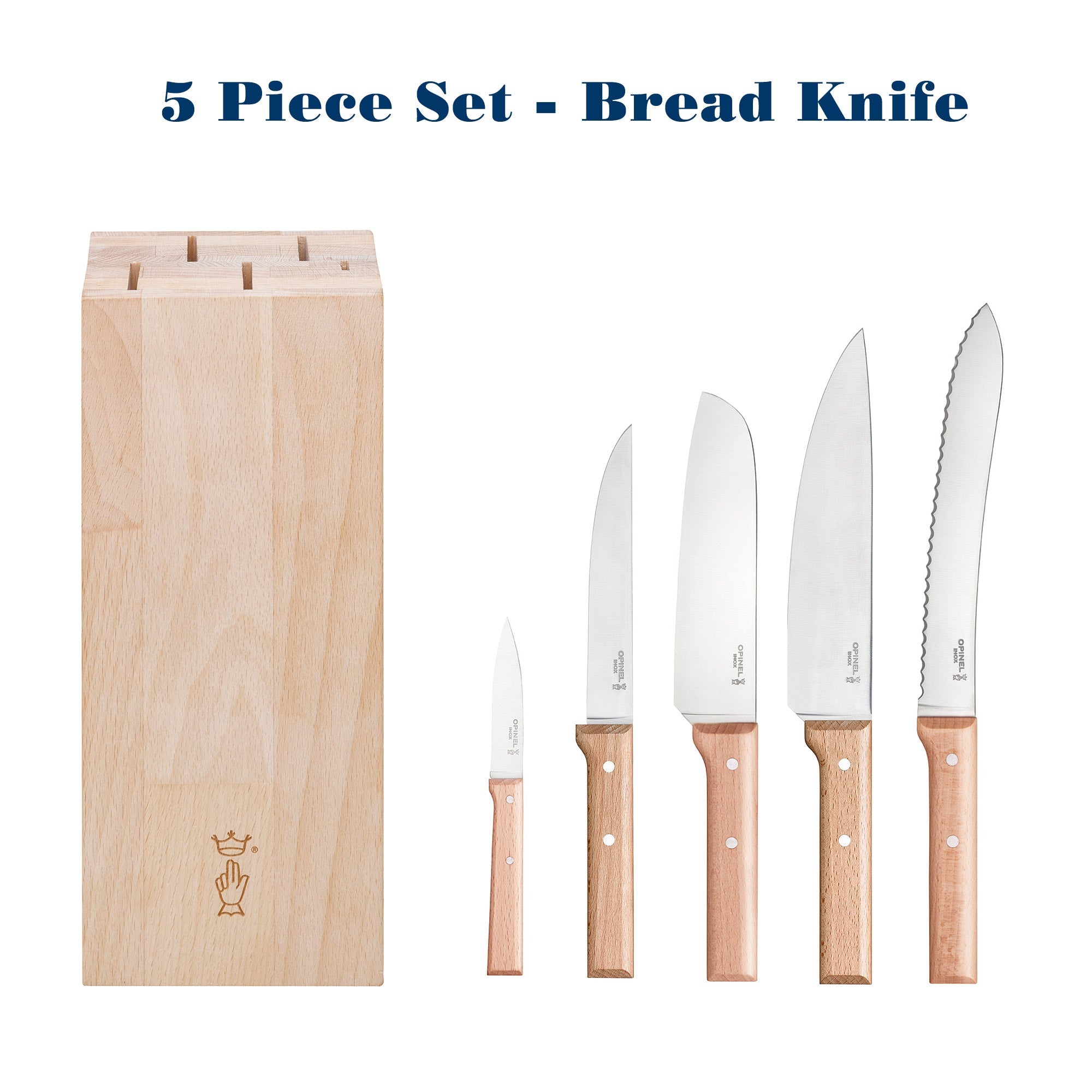 opinel-parallele-5-piece-chef-knife-set-with-beechwood-block image 8