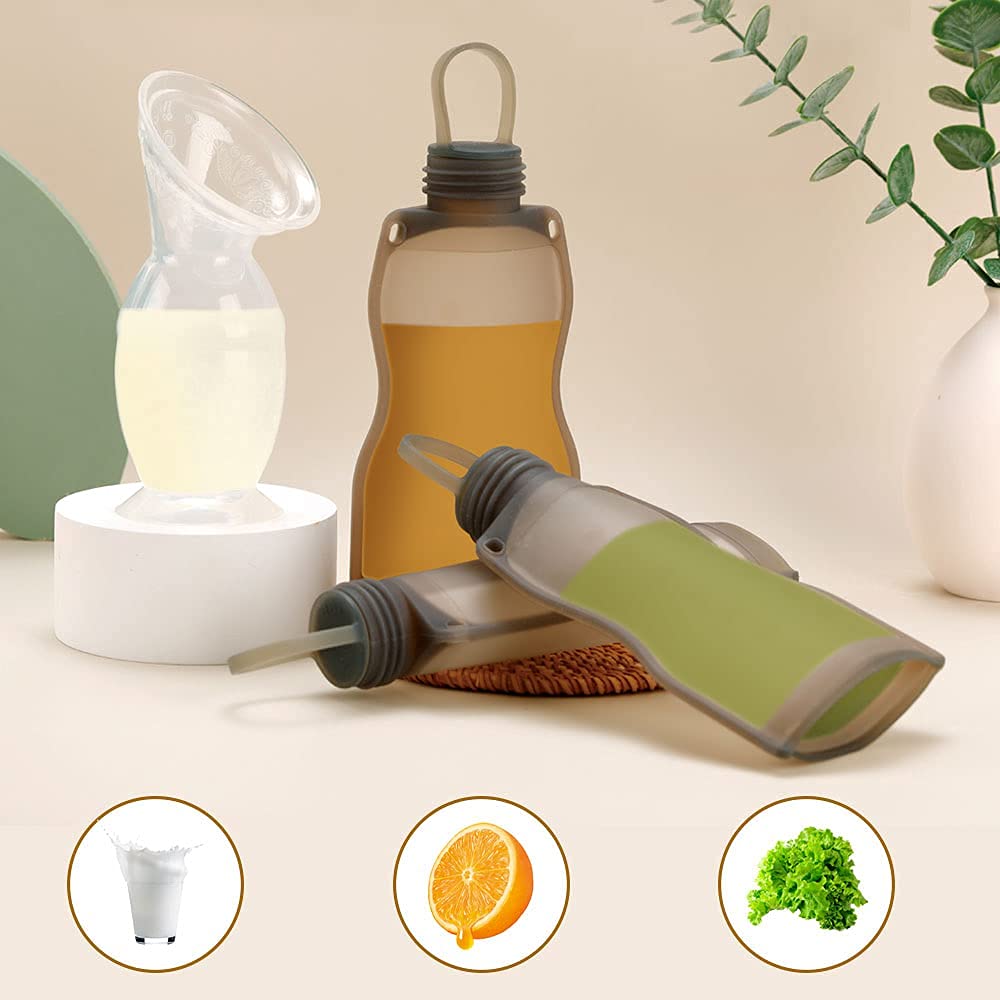 haakaa-silicone-manual-breast-pump-5-4-oz-reusable-breastmilk-storage-bag-9oz-se image 4