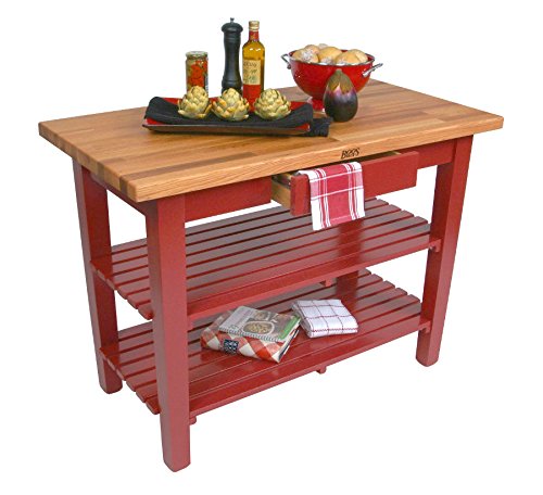 john-boos-oc-oak-country-table-blended-butcher-block-top-48-w-x-30-d-one-shelf-b image 2