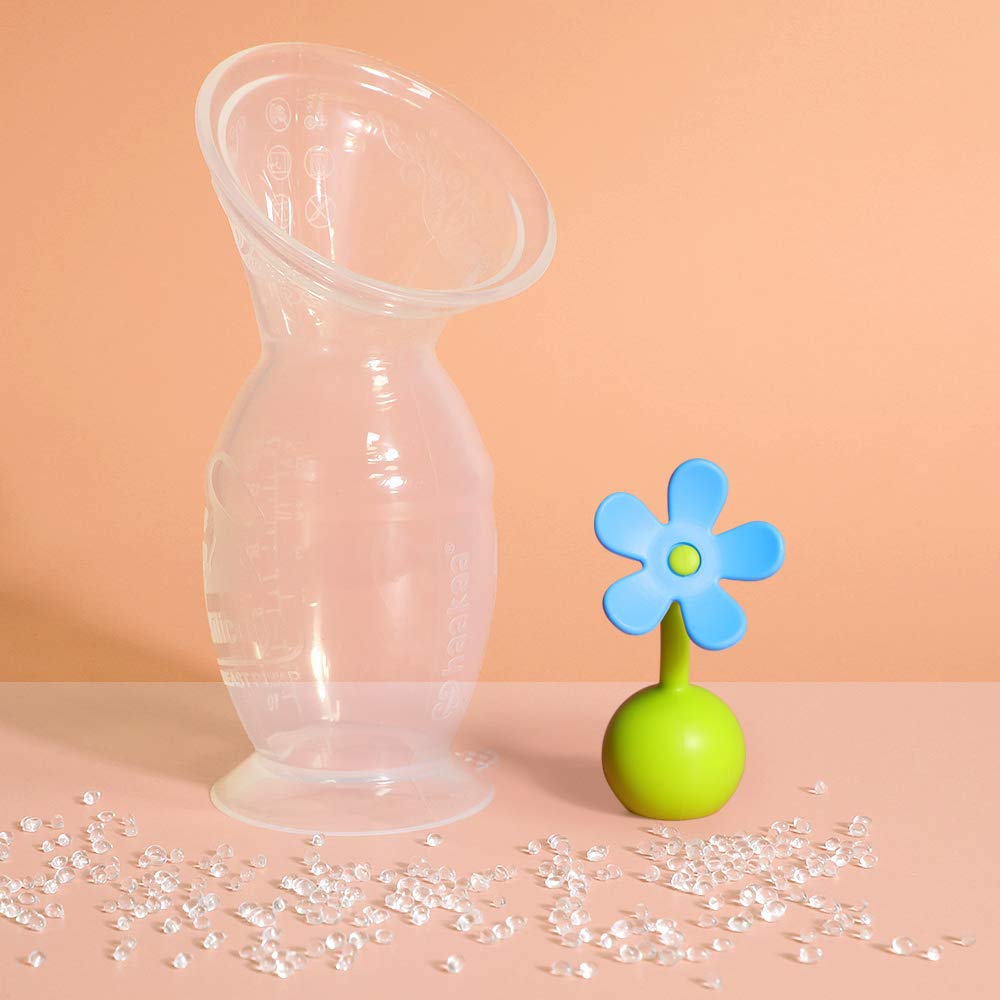 haakaa-manual-breast-pump-with-suction-base-and-flower-stopper-100-food-grade-si image 8