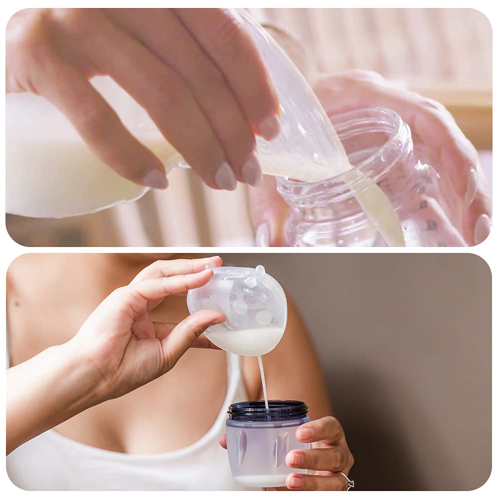 haakaa-100ml-manual-breast-pump-with-white-stopper-75ml-ladybug-breast-milk-coll image 5