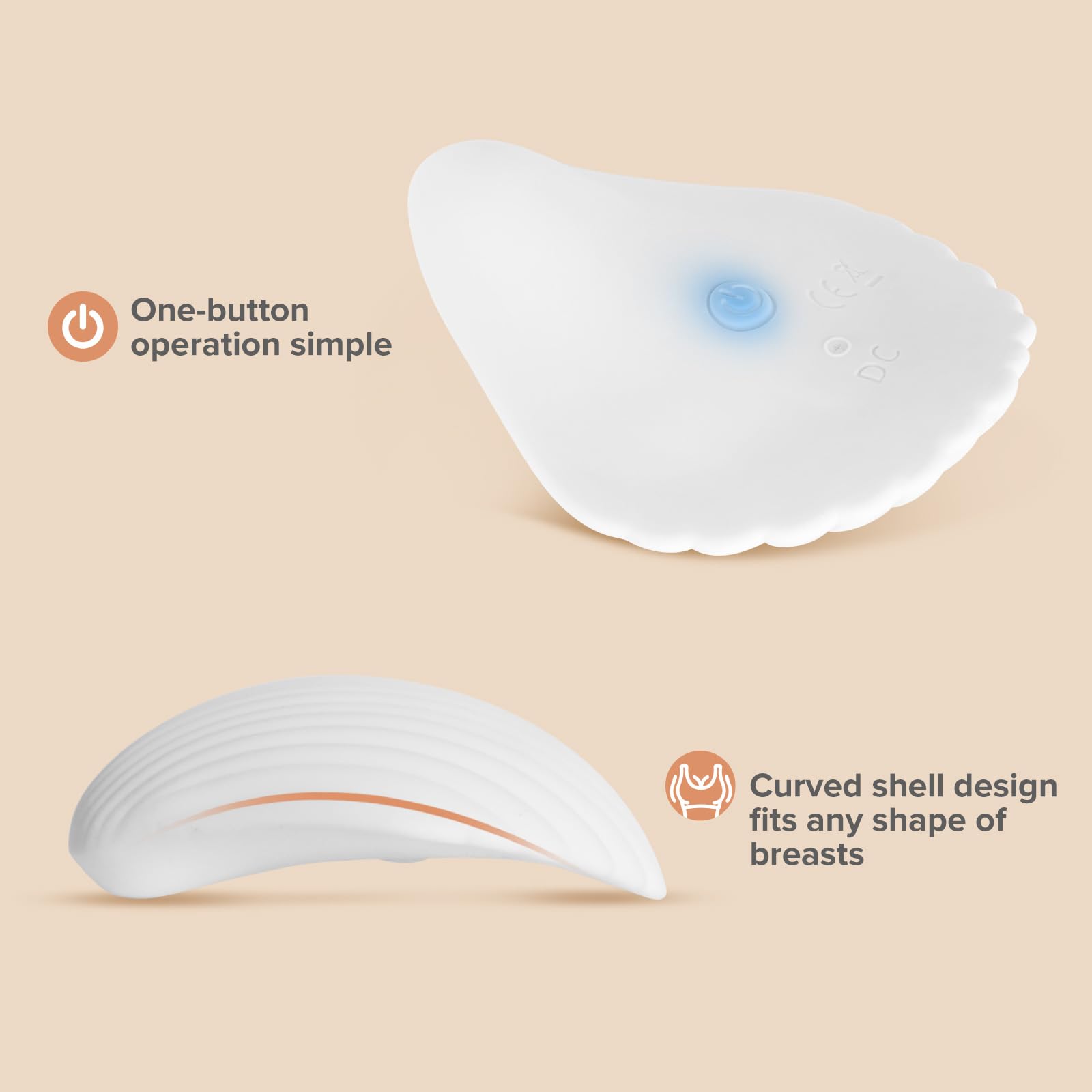haakaa-lactation-massager-waterproof-usb-rechargeable-seashell-shaped-breast-mas image 5