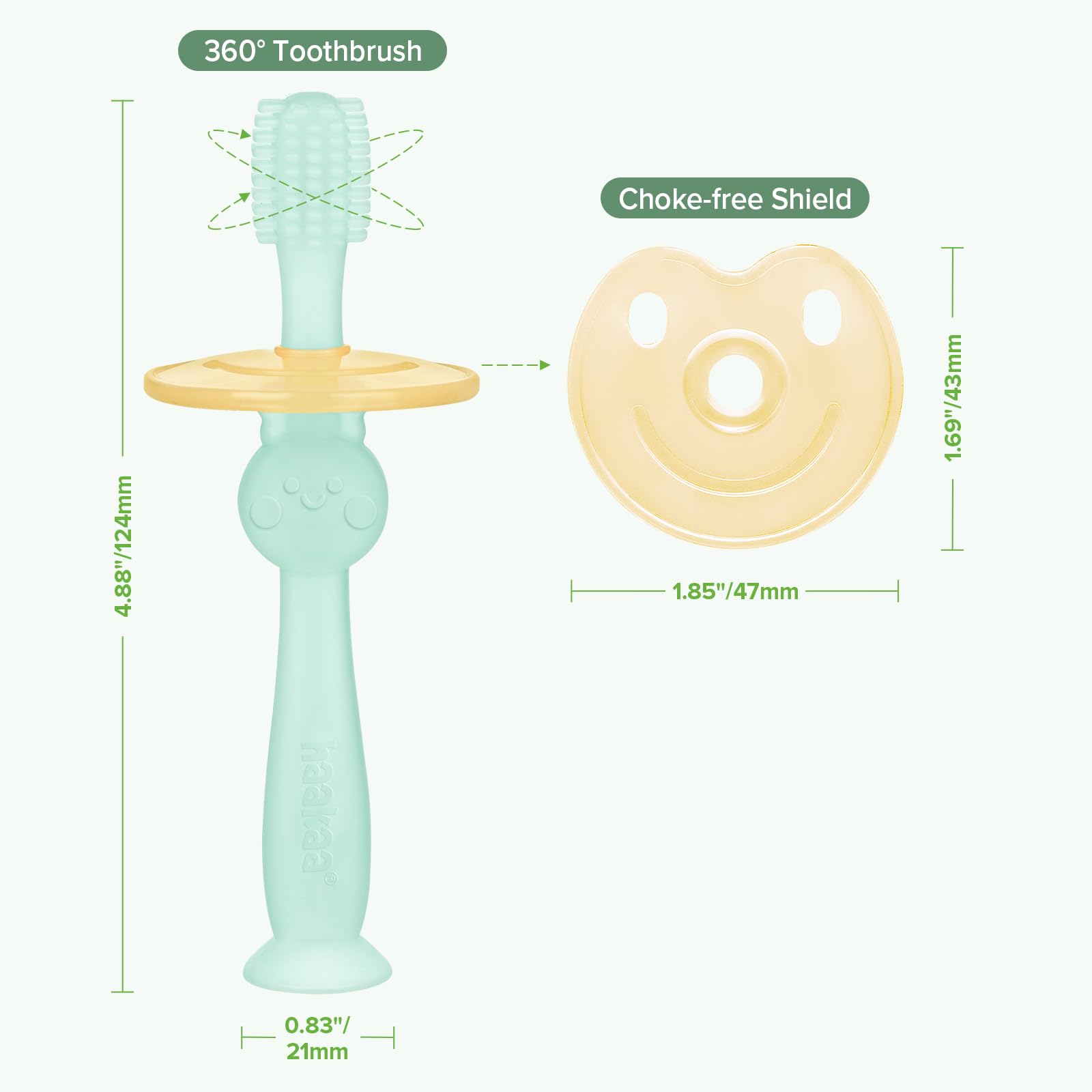 haakaa-360-baby-toothbrush-with-suction-base-gentle-training-brush-for-toddlers- image 7