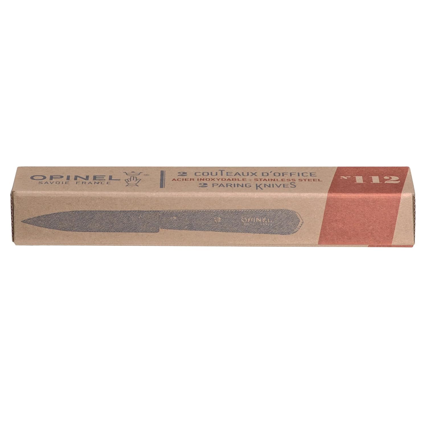 opinel-no-112-paring-knife-set-2-piece-sandvik-12c27-steel-beechwood-handles image 2