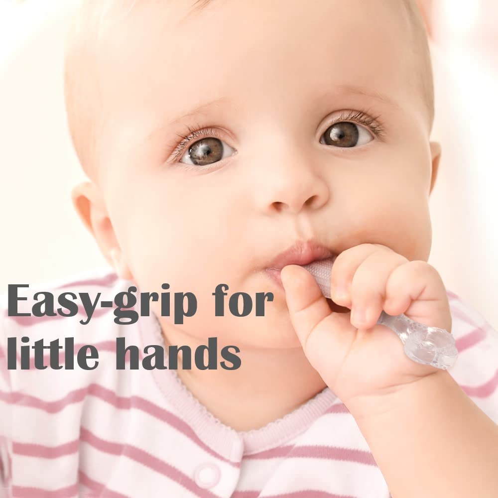 haakaa-contoured-silicone-toothbrush-for-babies-6m-soft-bristles-multicolored image 5