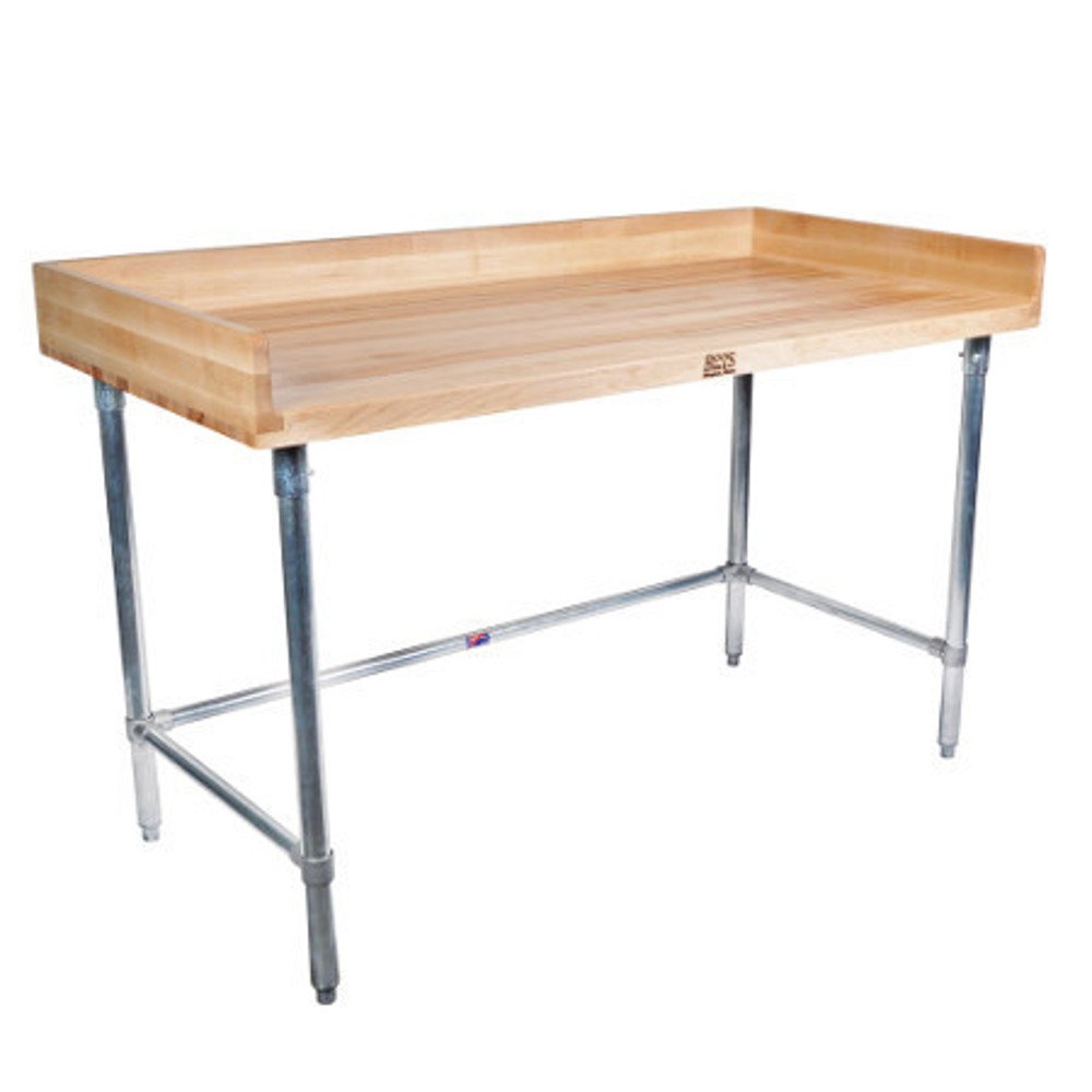 john-boos-dnb17-work-table-with-maple-wood-top-galvanized-legs-96-x-36 image 1