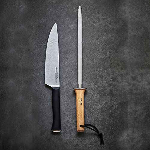 opinel-10-inch-honing-steel-sharpening-rod-with-beech-wood-handle-and-leather-la image 8