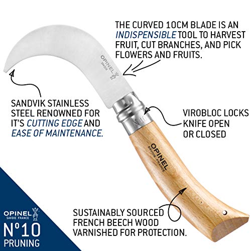 opinel-no-10-pruning-folding-knife-stainless-steel-yatagan-blade-beechwood-handl image 7