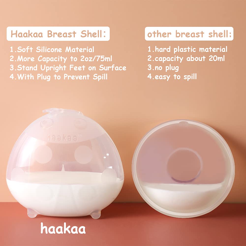 haakaa-100ml-manual-breast-pump-with-white-stopper-75ml-ladybug-breast-milk-coll image 6