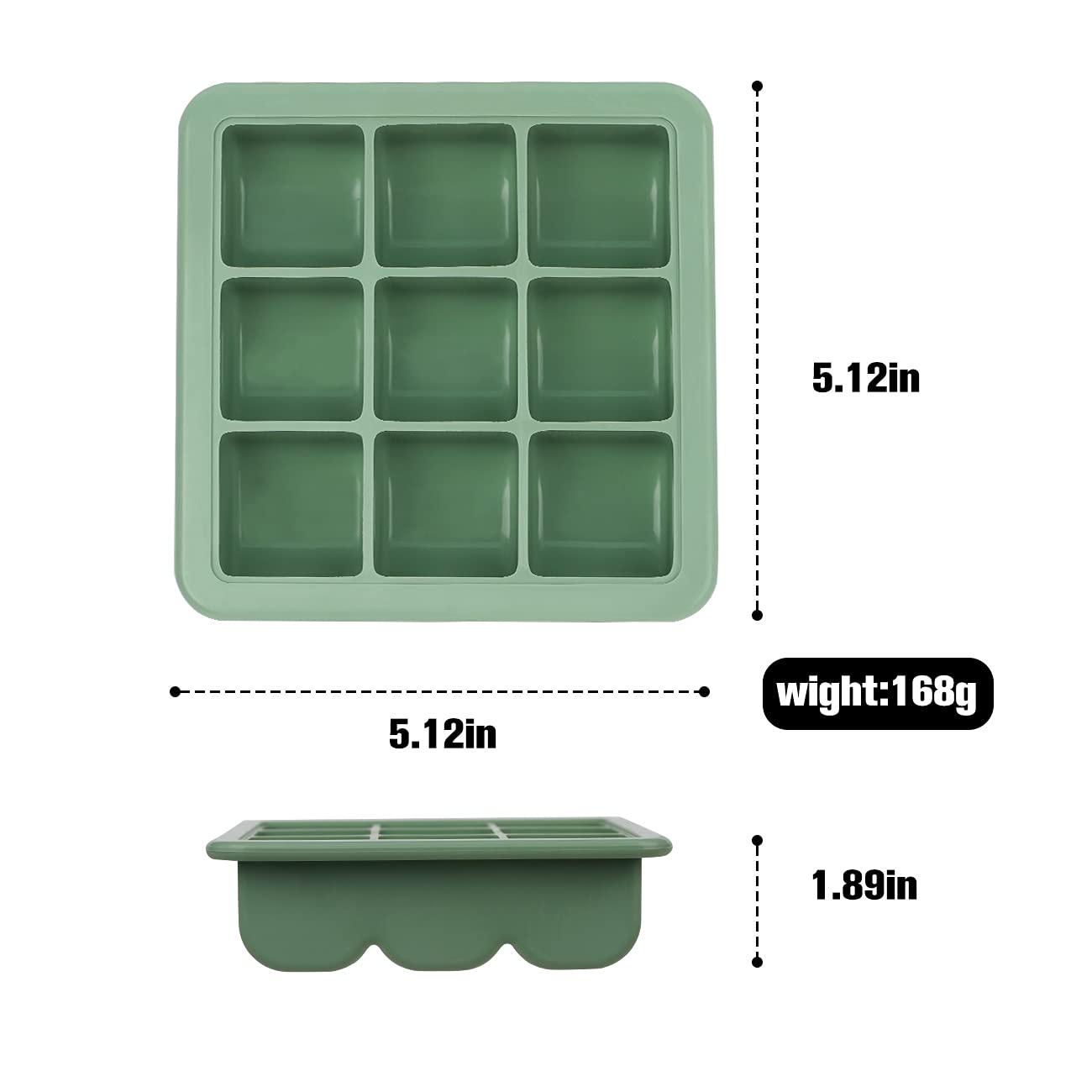 haakaa-silicone-freezer-tray-with-lid-for-baby-food-breast-milk-storage-9-x-1-2- image 5