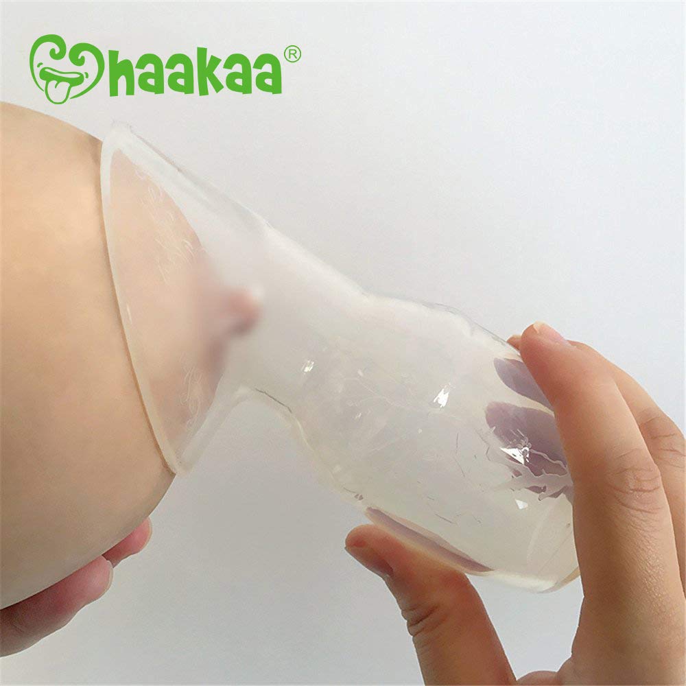 haakaa-manual-breast-pump-with-lid-and-collector-100-food-grade-silicone-4oz-100 image 2