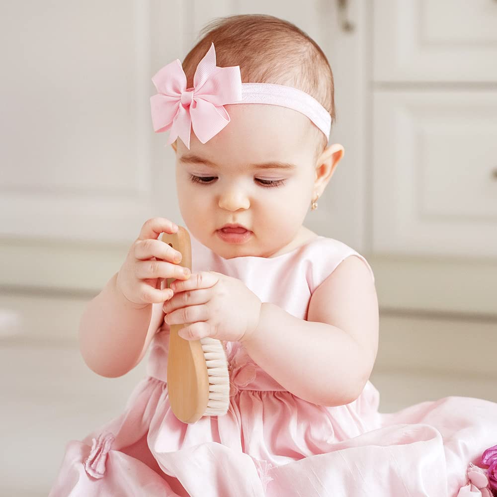 haakaa-natural-wool-baby-hair-brush-and-comb-set-for-newborns-toddlers-2-pack image 5
