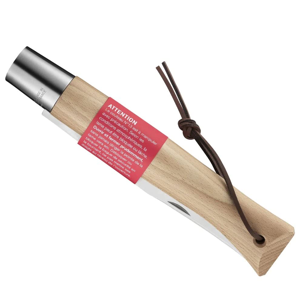 opinel-giant-no-13-stainless-steel-folding-knife-beechwood-handle-largest-opinel image 4