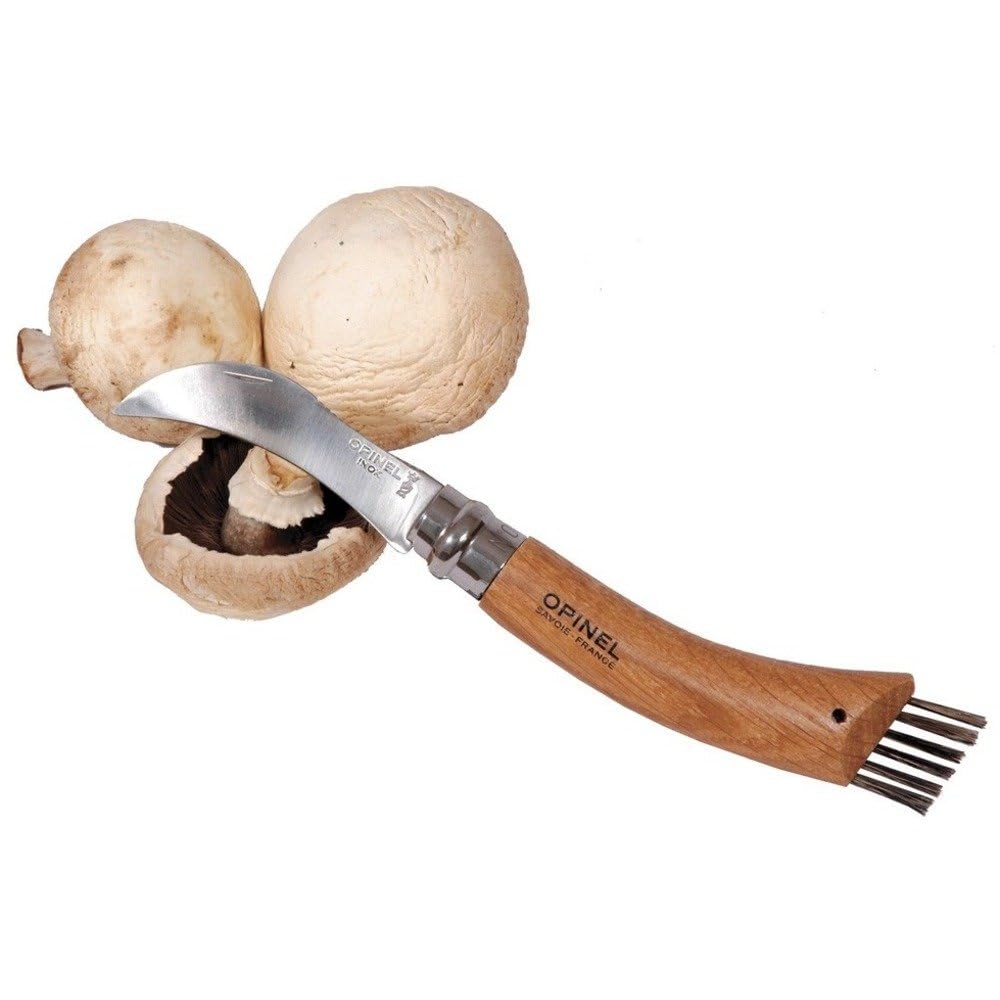 opinel-mushroom-knife-with-natural-beech-handle-and-wild-boar-bristle-brush image 3