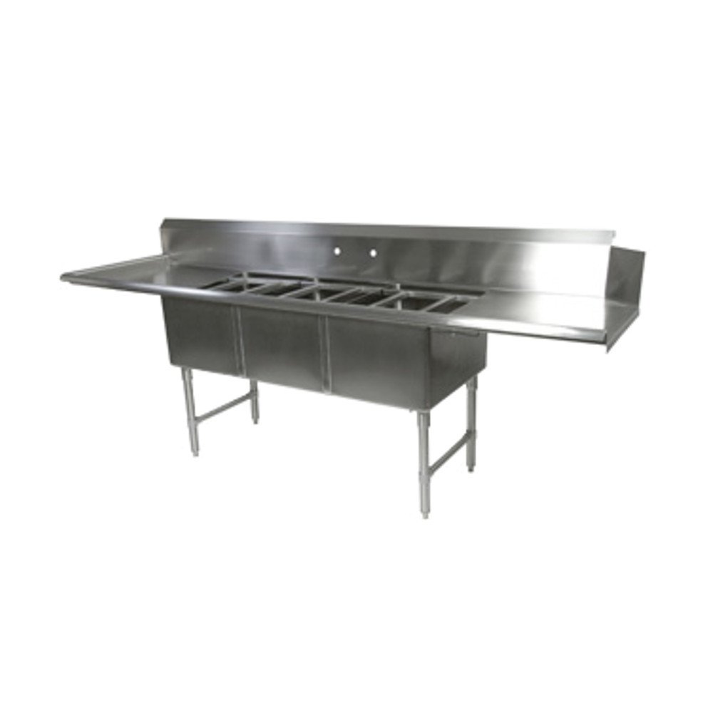 john-boos-dt3b244-2d24l-clean-dishtable-with-potsinks-right-and-left-drainboards image 1